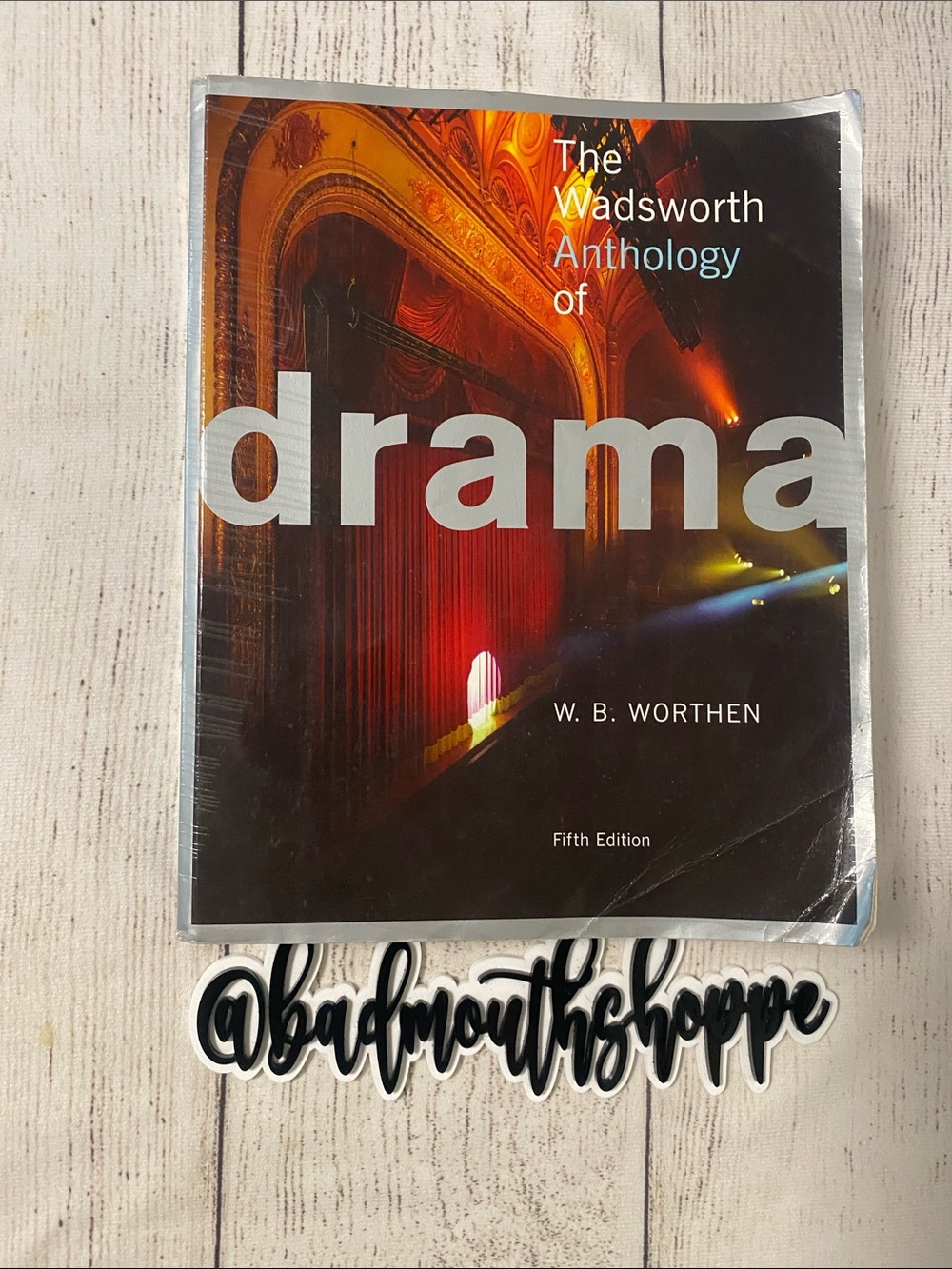 *The Wadsworth Anthology of Drama, 5th Edition, Theater Textbook, USED